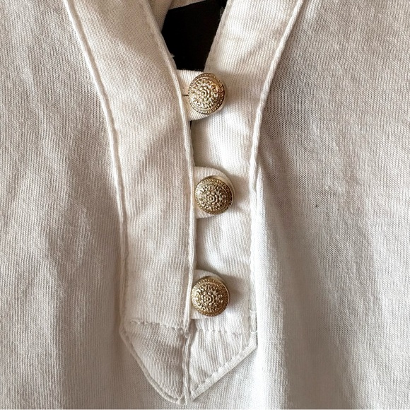 Mexx Cream long sleeve shirt with Floral Embroidery, NWT, Size Small - Picture 4 of 11